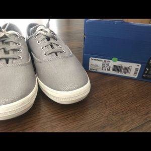 🆕 Champion Metallic Silver Women’s Ortholite Keds